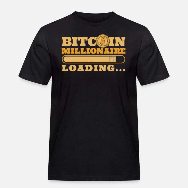 Bitcoin Millionaire Loading Blockchain Crypto - Männer Workwear T-Shirt - Schwarz