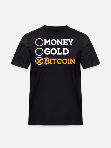 Money Gold Bitcoin Cryptocurrency Blockchain - Men's Workwear T-Shirt - black