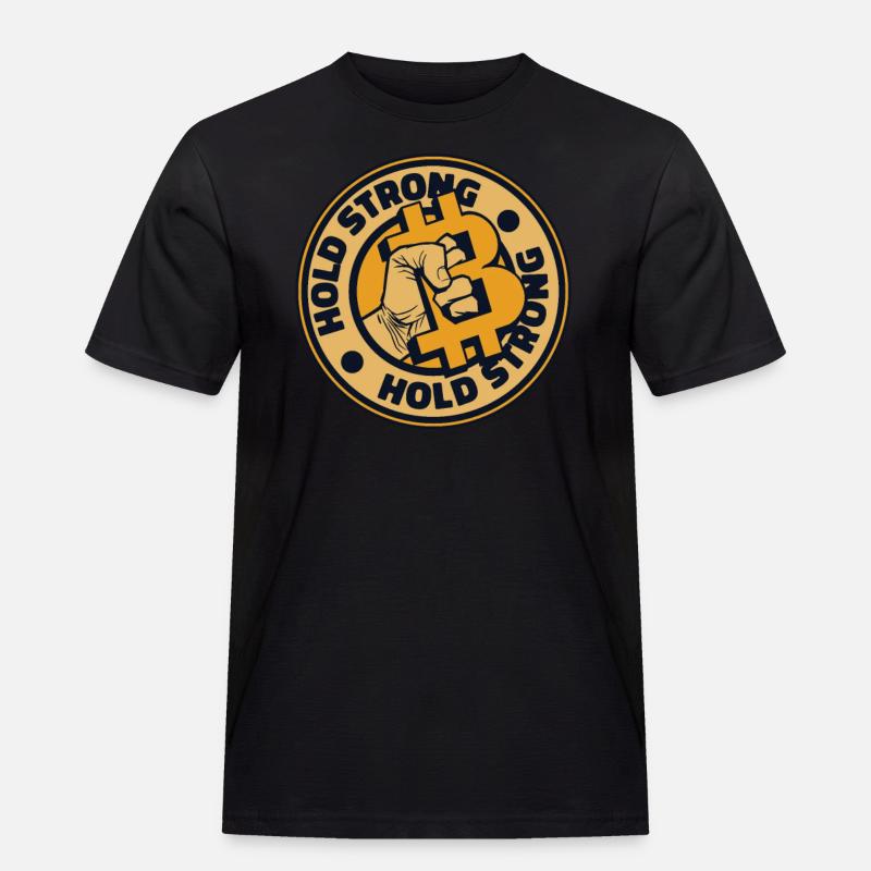 Hold Strong Blockchain Crypto Cryptocurrency - Men's Workwear T-Shirt - black