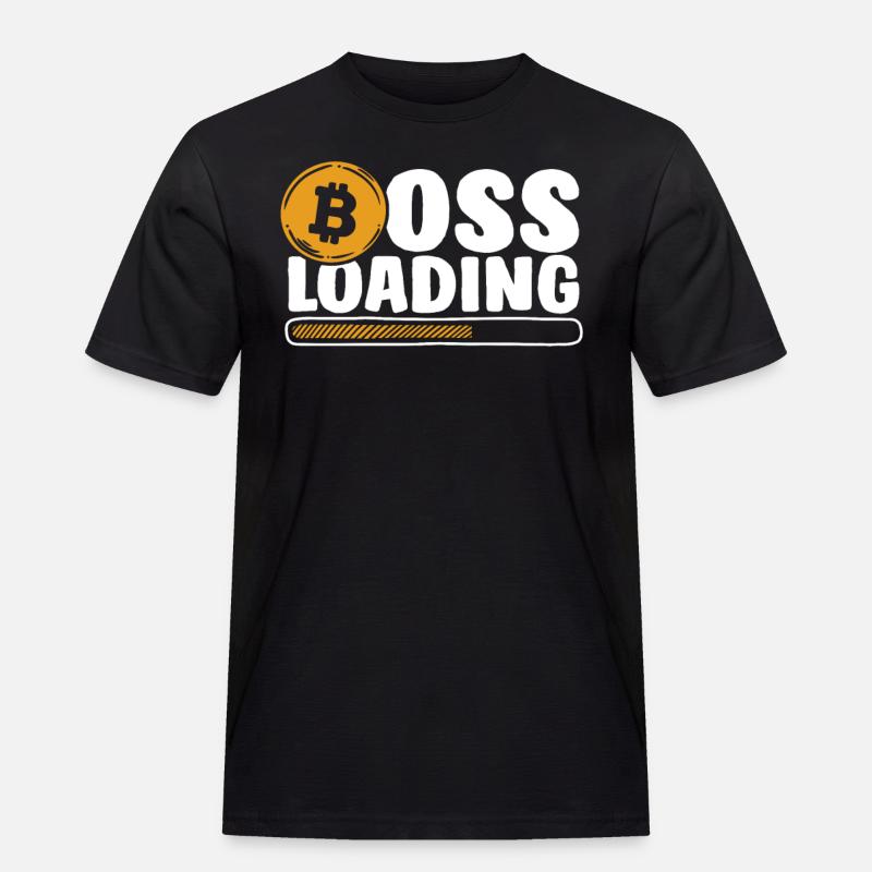 Loading Crypto Kryptowährung Blockchain - Männer Workwear T-Shirt - Schwarz