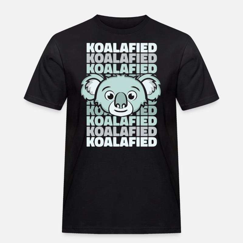 Koalabär Eukalyptus Phascolarctos - Männer Workwear T-Shirt - Schwarz