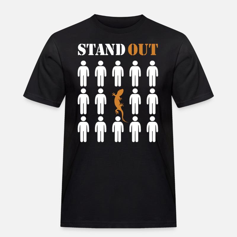 Herausragender Eidechsen-Gekkota-Schopfgecko-Experte - Männer Workwear T-Shirt - Schwarz