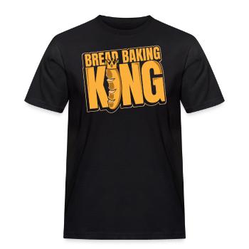 Pain Cuisson Roi Boulanger Amateur de Pâte à Pain - T-shirt Workwear homme - noir - Devant - AI Model Male 178 light (178cm)