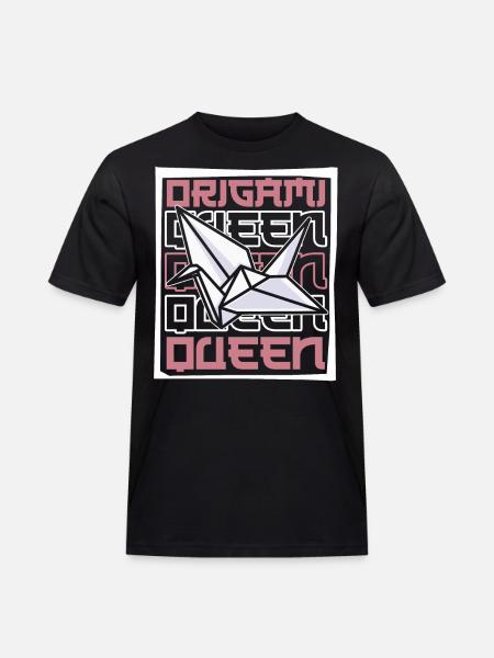 Origami dronning folde ugle papir trane mester - Herre Workwear T-Shirt - sort