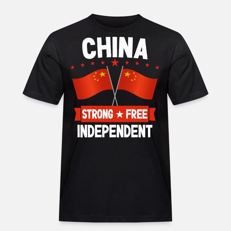 China - Männer Workwear T-Shirt - Schwarz