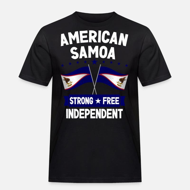Amerikanisch-Samoa - Männer Workwear T-Shirt - Schwarz