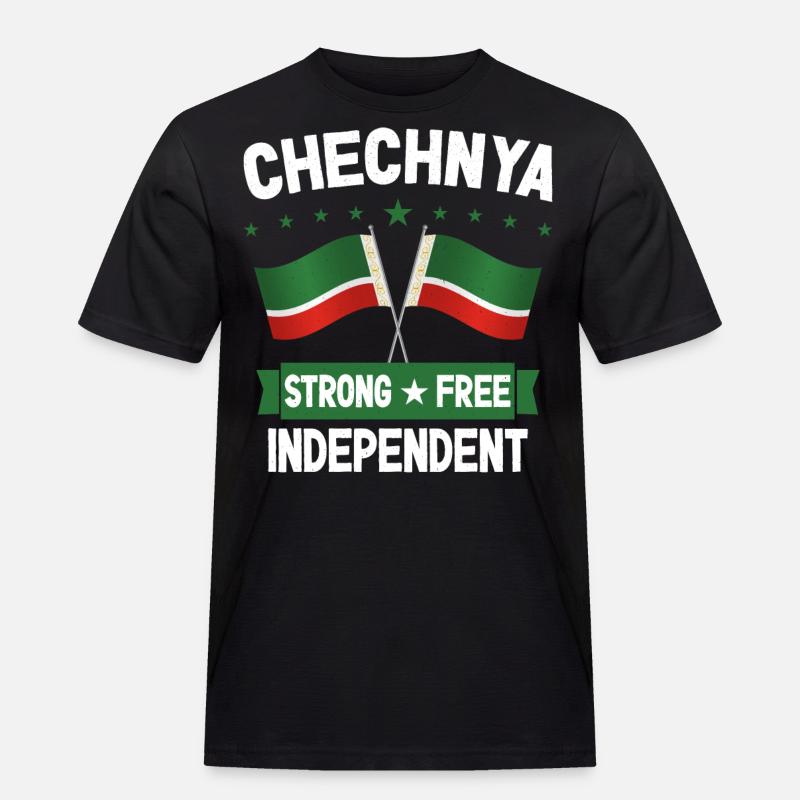 Tschetschenien - Männer Workwear T-Shirt - Schwarz