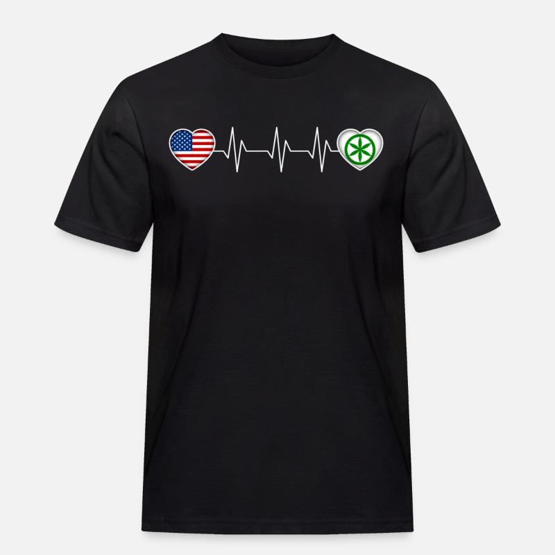 Padanien - Männer Workwear T-Shirt - Schwarz