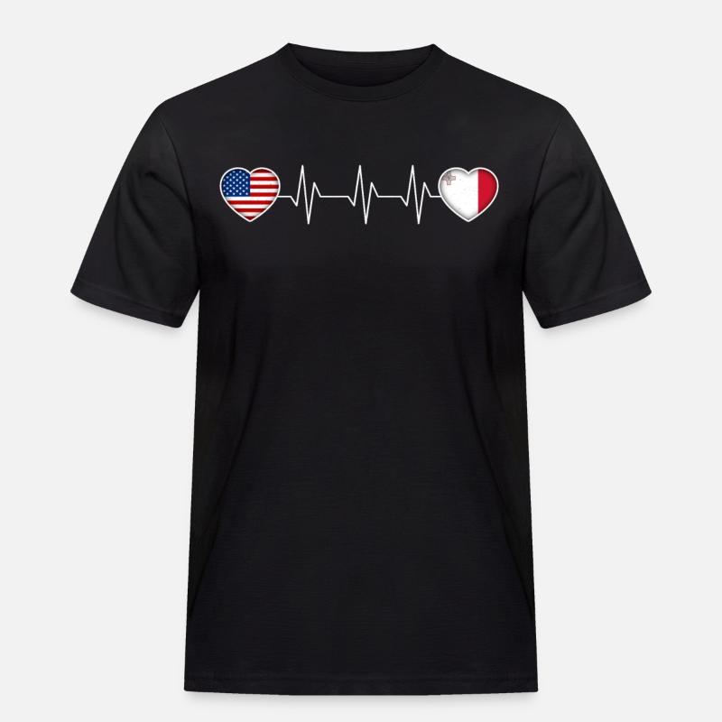 Malta - Männer Workwear T-Shirt - Schwarz