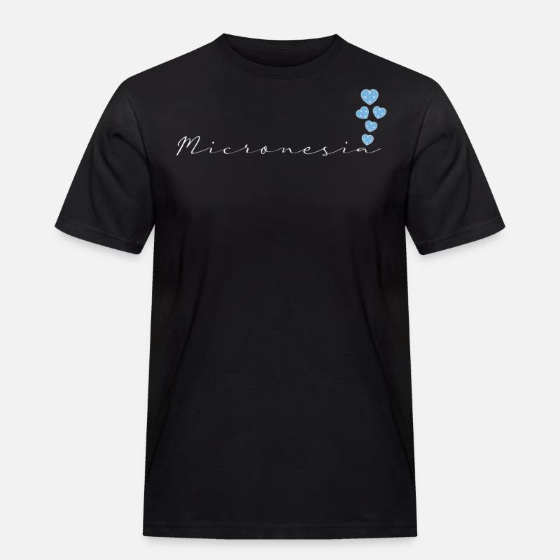 Mikronesien - Männer Workwear T-Shirt - Schwarz