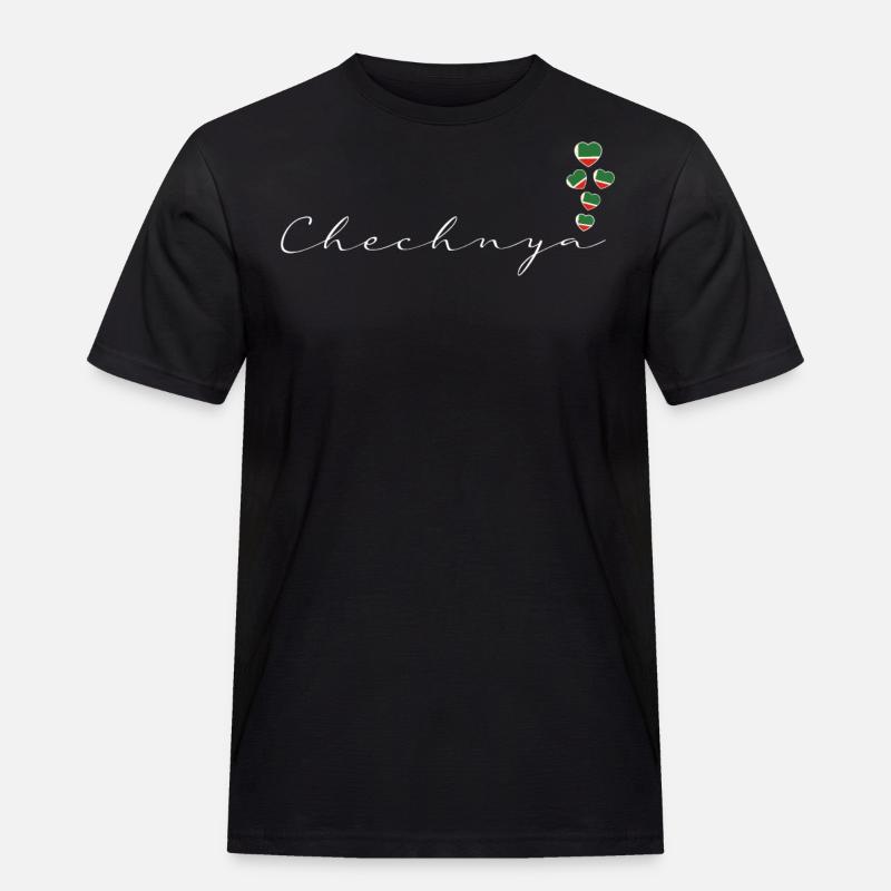 Tschetschenien - Männer Workwear T-Shirt - Schwarz