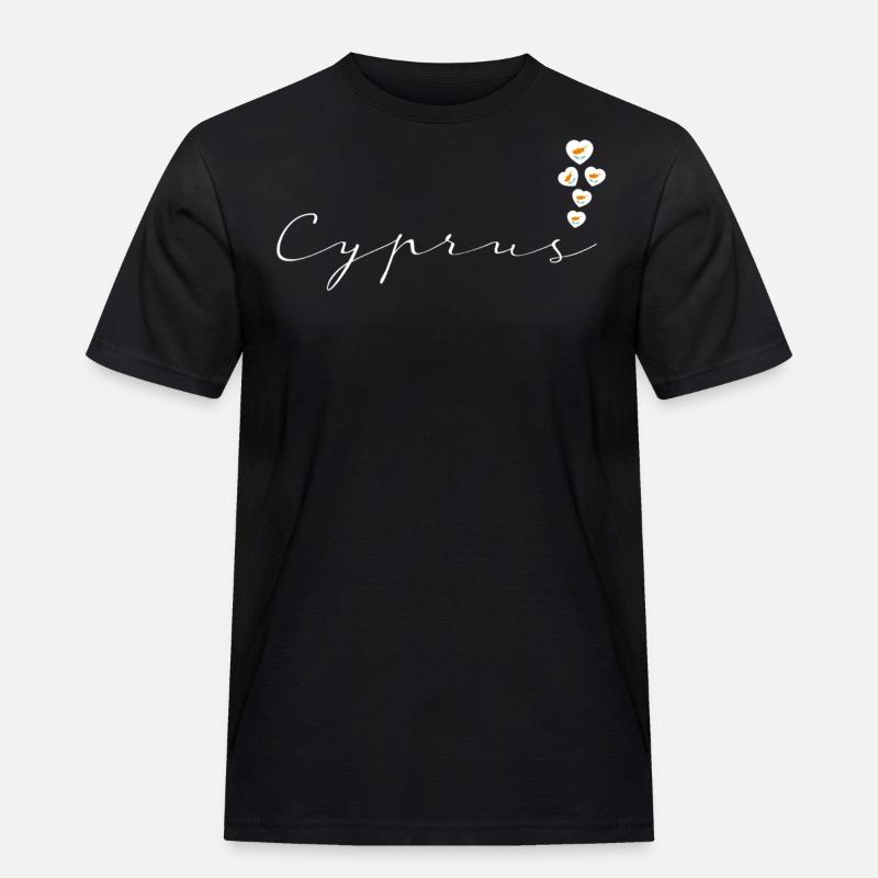 Zypern - Männer Workwear T-Shirt - Schwarz