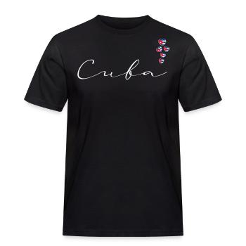 Kuba - Männer Workwear T-Shirt - Schwarz - Vorne - AI Model Male 178 light (178cm)