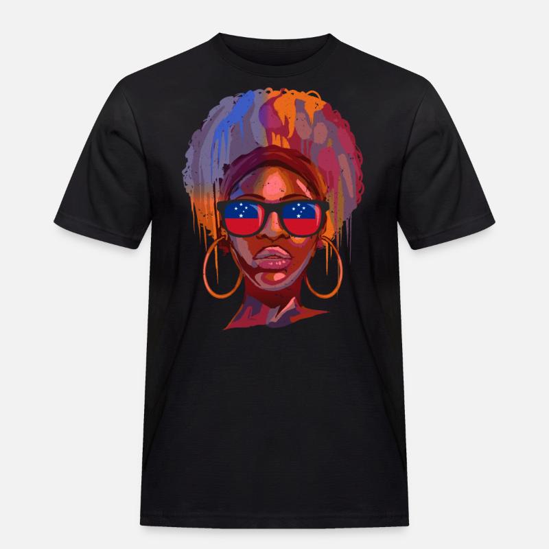 Samoa - Männer Workwear T-Shirt - Schwarz
