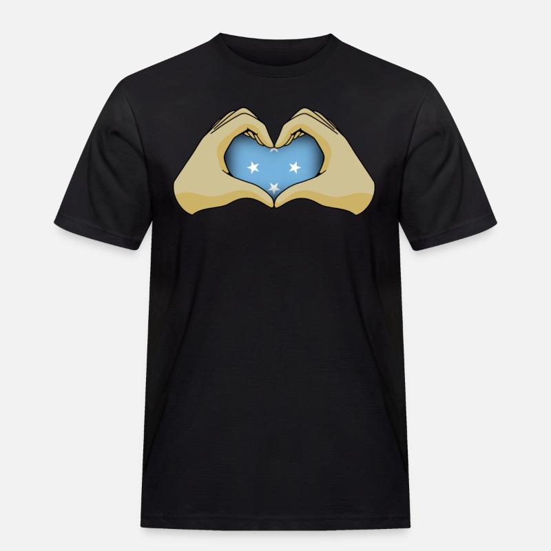 Mikronesien - Männer Workwear T-Shirt - Schwarz