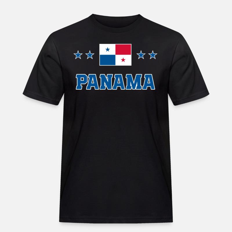 Panama - Männer Workwear T-Shirt - Schwarz