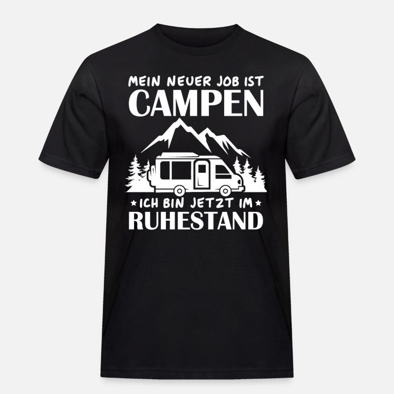 Renter Camping Geschenk - Männer Workwear T-Shirt - Schwarz