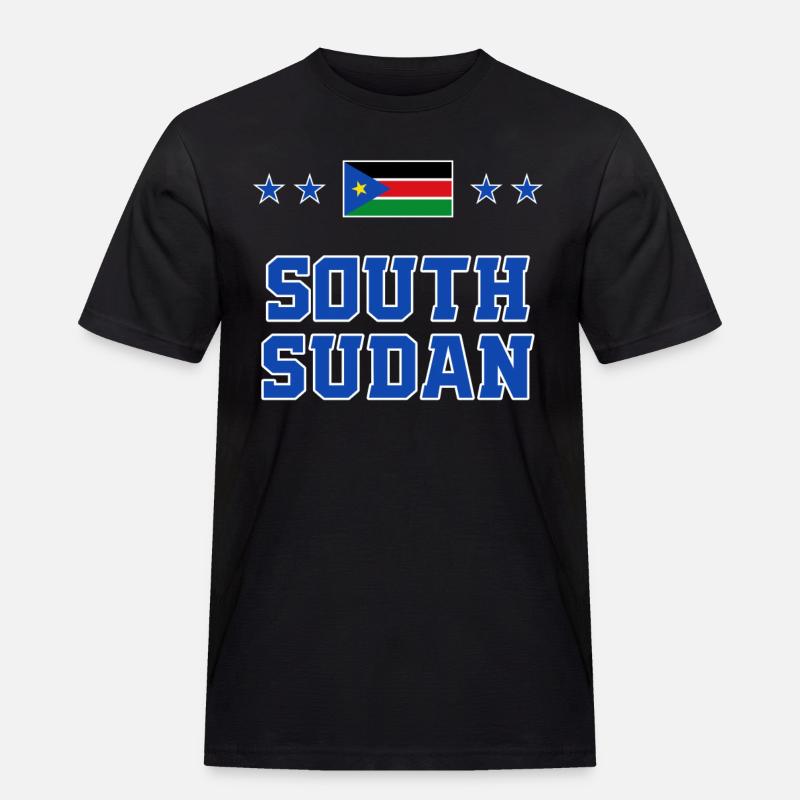 Südsudan - Männer Workwear T-Shirt - Schwarz