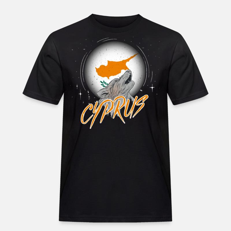 Zypern - Männer Workwear T-Shirt - Schwarz