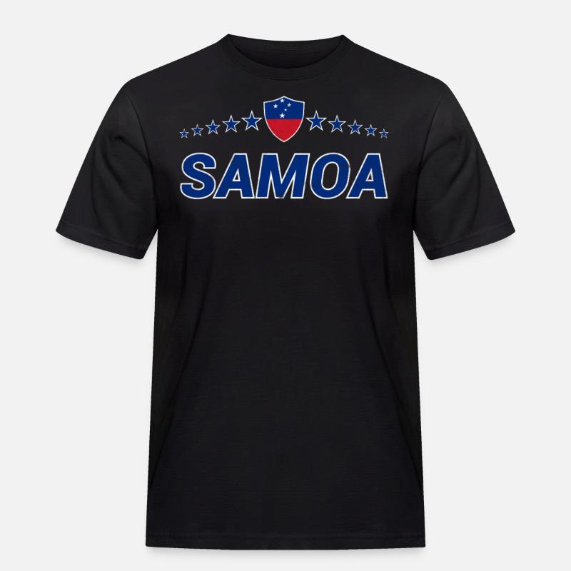 Samoa - Männer Workwear T-Shirt - Schwarz