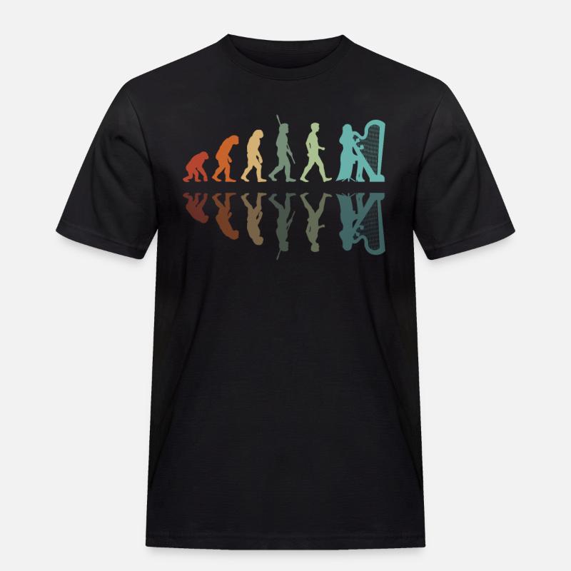 Harp Player Evolution - Men's Workwear T-Shirt - black