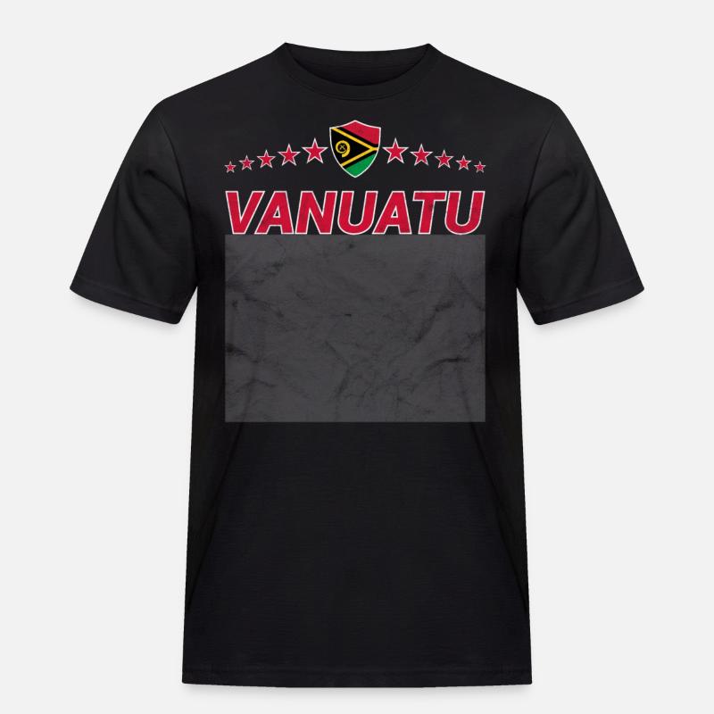 Vanuatu - Männer Workwear T-Shirt - Schwarz