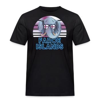 Faroe Islands - Men's Workwear T-Shirt - black - Front - AI Model Male 178 light (178cm)