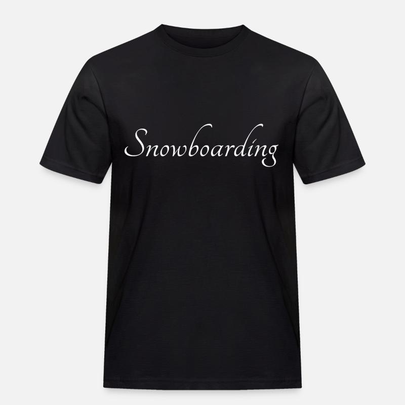 snowboarding - Männer Workwear T-Shirt - Schwarz
