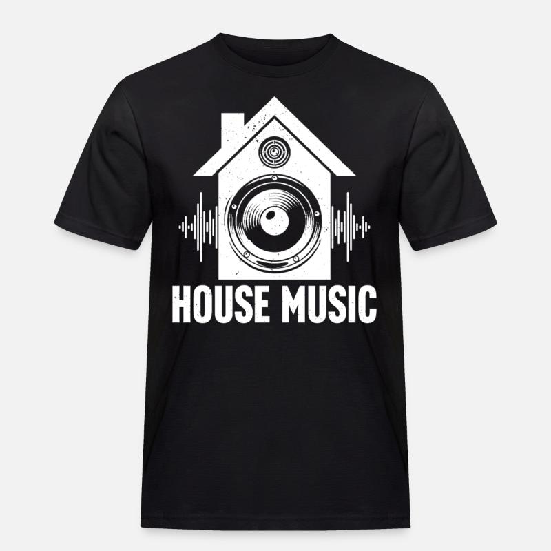 House - Männer Workwear T-Shirt - Schwarz