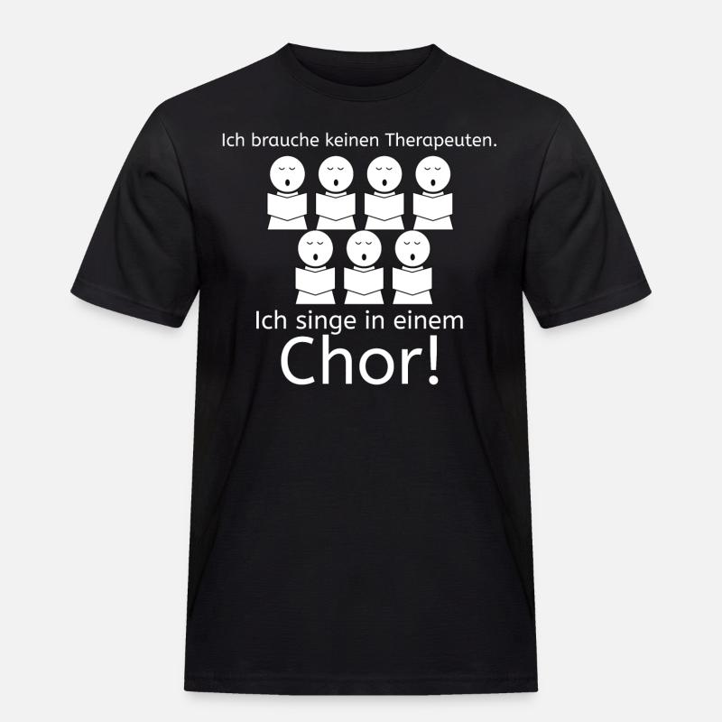 Ich brauche keineTherapie - Männer Workwear T-Shirt - Schwarz