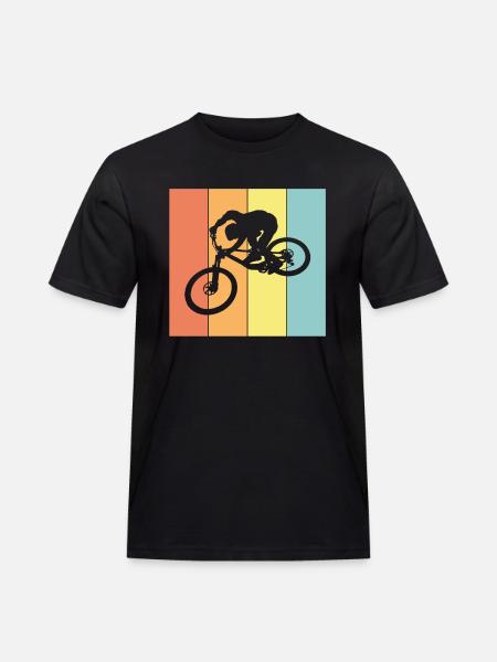 Biker MIT Biken - Männer Workwear T-Shirt - Schwarz