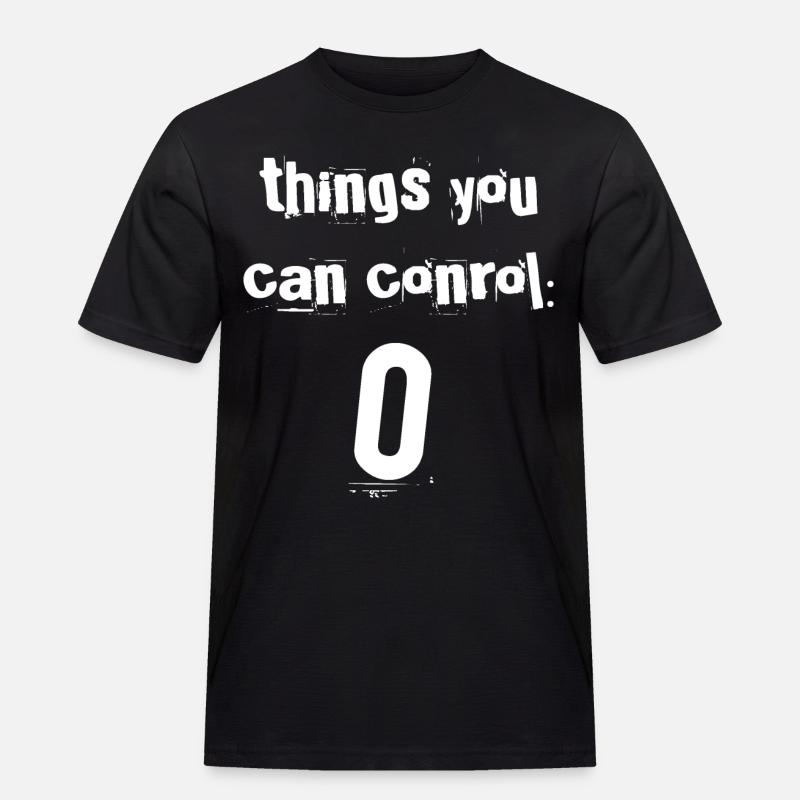 Null Kontrolle - Männer Workwear T-Shirt - Schwarz
