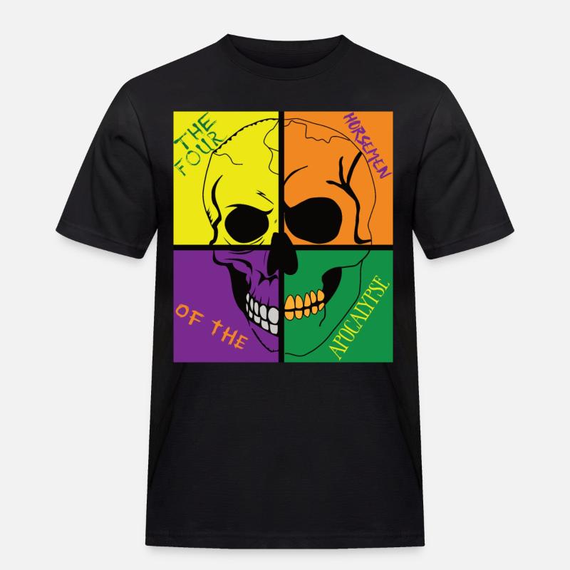 Schädel der Apocalypse - Männer Workwear T-Shirt - Schwarz