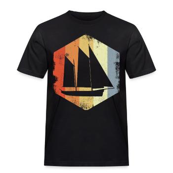 Segelschiff - Männer Workwear T-Shirt - Schwarz - Vorne - AI Model Male 178 light (178cm)