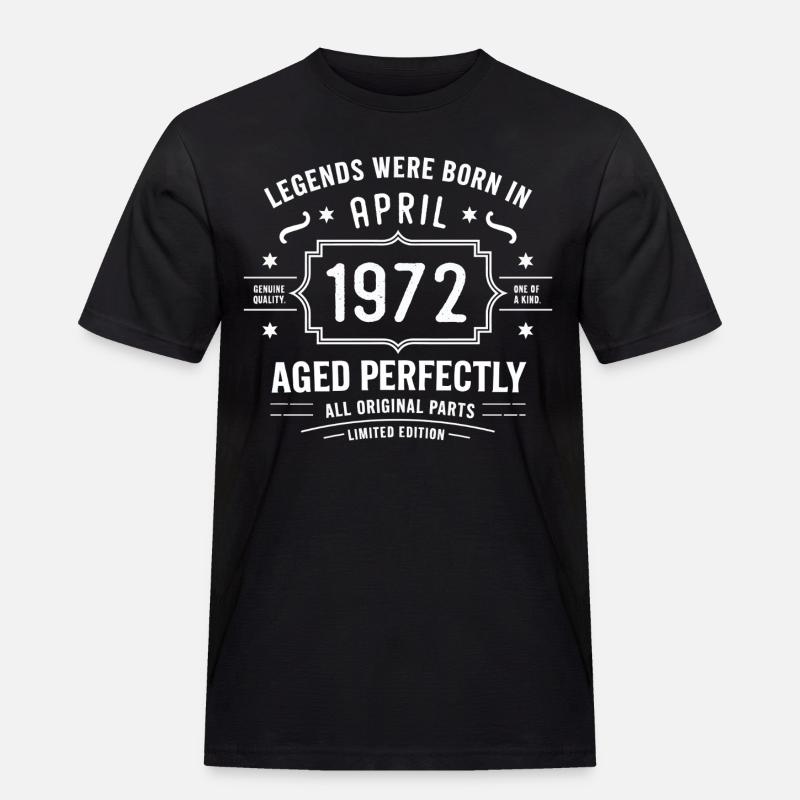 April 1972 - Männer Workwear T-Shirt - Schwarz