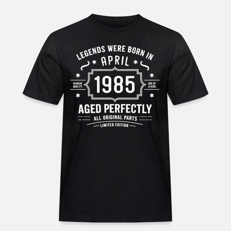 April 1985 - Männer Workwear T-Shirt - Schwarz