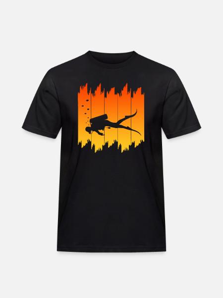 Scuba Diving - Männer Workwear T-Shirt - Schwarz