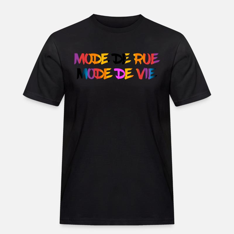 Mode auf der Straße - Männer Workwear T-Shirt - Schwarz