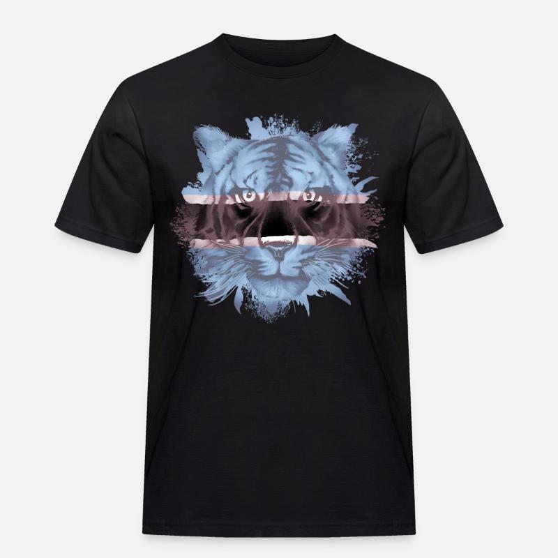Botswana - Männer Workwear T-Shirt - Schwarz