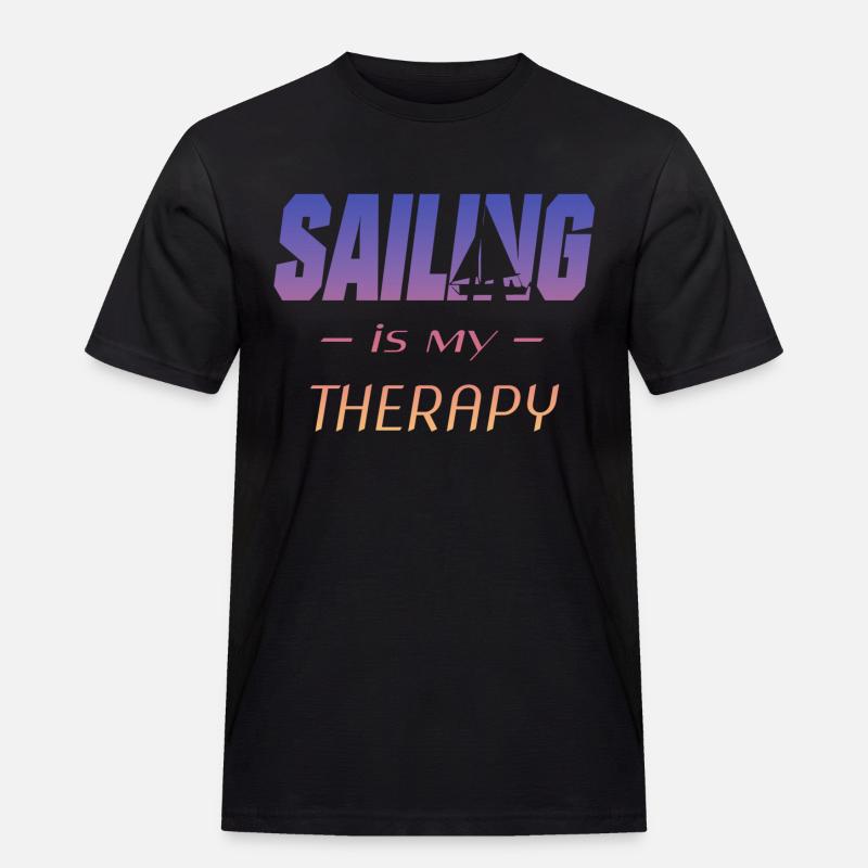 sailing - Männer Workwear T-Shirt - Schwarz