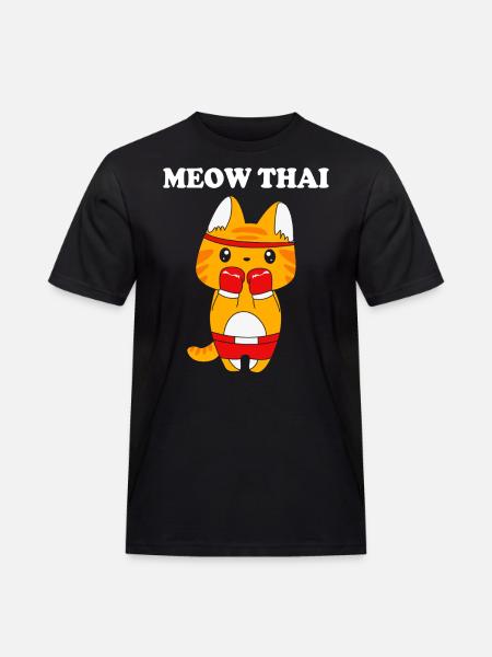 Muay Thai cat - Men's Workwear T-Shirt - black