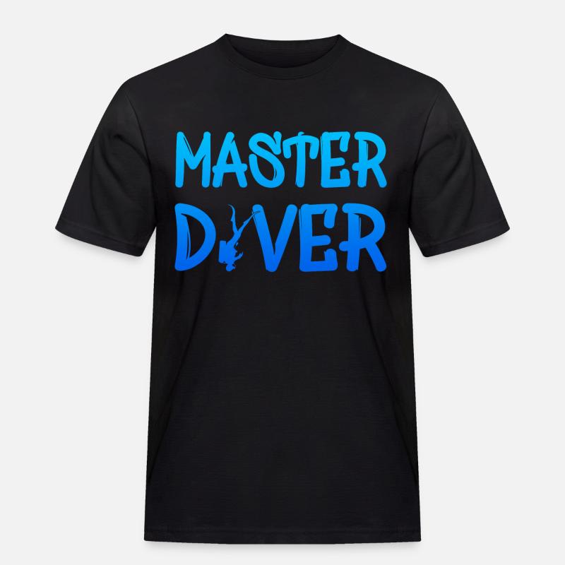 Master Diver - Männer Workwear T-Shirt - Schwarz