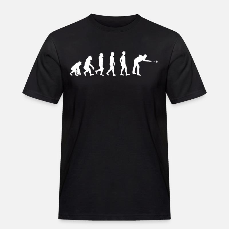 Evolution Billard - Männer Workwear T-Shirt - Schwarz