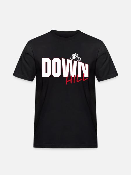 Downhill - Männer Workwear T-Shirt - Schwarz