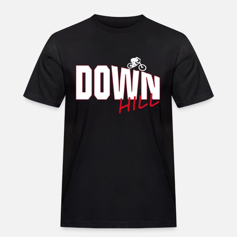 downhill - Männer Workwear T-Shirt - Schwarz