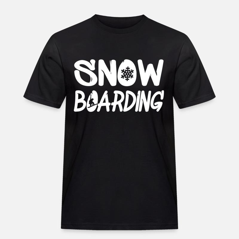 snowboarding - Männer Workwear T-Shirt - Schwarz