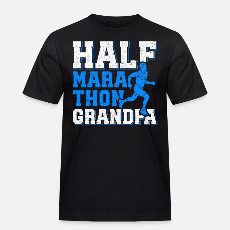Halbmarathon Opa Halb-Marathon Geschenk - Männer Workwear T-Shirt - Schwarz