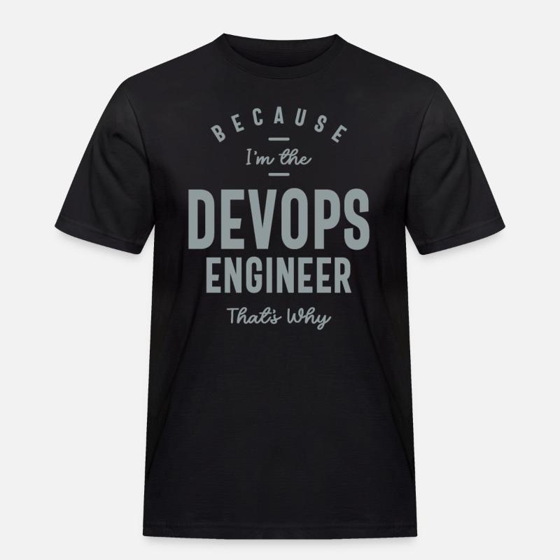 Devops Engineer Funny Job Occupation - Men's Workwear T-Shirt - black