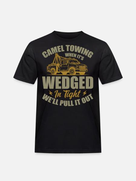 Camel Towing Adult Humor - Men's Workwear T-Shirt - black