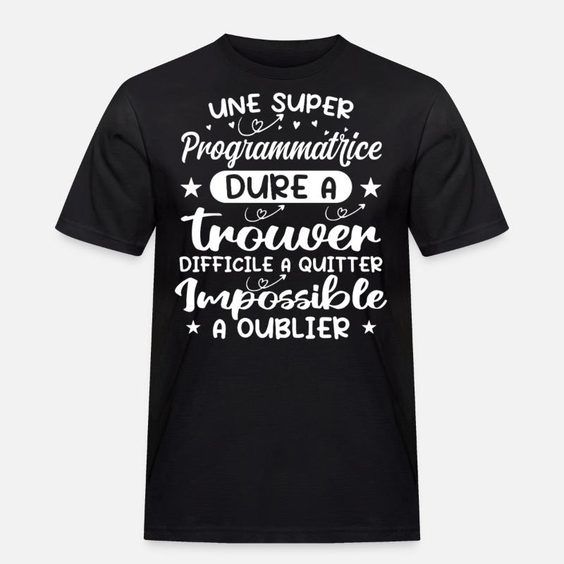 Une Super Programmatrice - Cadeau programmatrice - T-shirt Workwear homme - noir